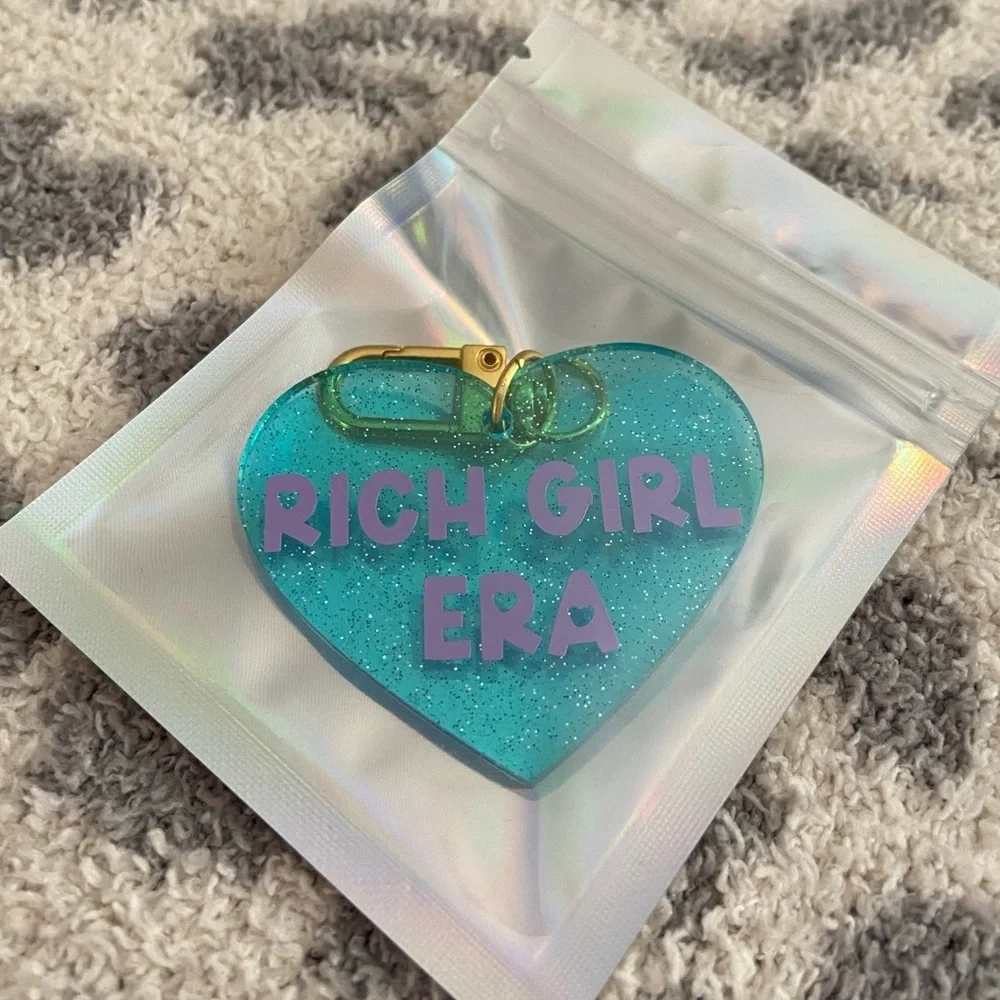 HANDMADE ACRYLIC HEART KEYCHAIN